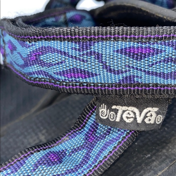 Teva Ladies Sandals Blue and Purple Size 7 - Picture 2 of 16